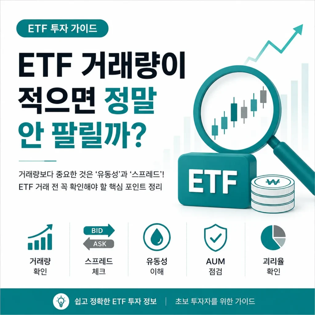 ETF 거래량이 적으면 어떻게 될까 유동성과 스프레드 설명