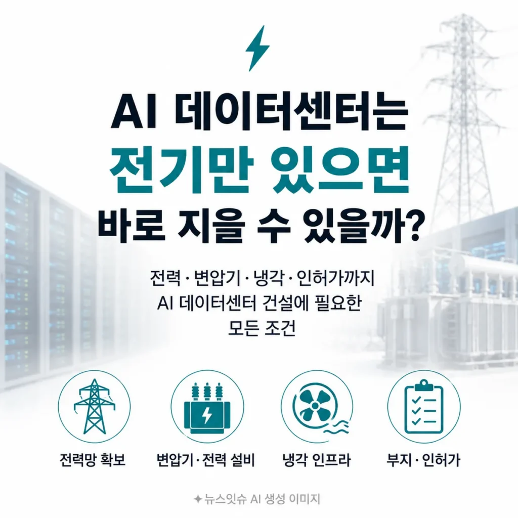 AI 데이터센터 구축에 필요한 전력망 변압기 냉각 인프라와 부지 인허가