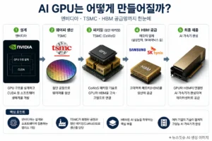 엔비디아 GPU가 TSMC 생산과 HBM 공급, 첨단 패키징을 거쳐 완성되는 과정