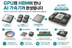엔비디아 GPU와 HBM을 TSMC CoWoS 패키징으로 연결하는 과정