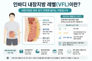 인바디 내장지방 레벨 정상 기준과 내장지방 위치 설명