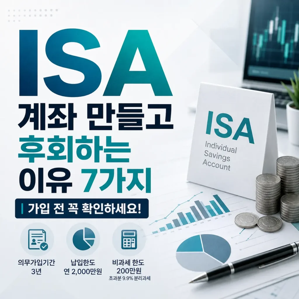 ISA 계좌 만들고 후회하는 이유 7가지와 가입 전 확인사항