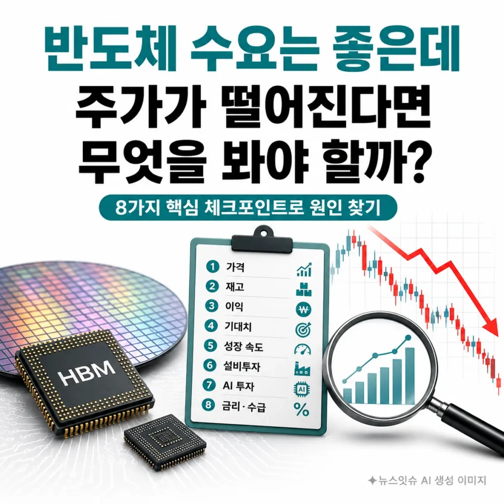 반도체 수요가 좋은데 주가가 하락할 때 확인해야 할 8가지 핵심 지표