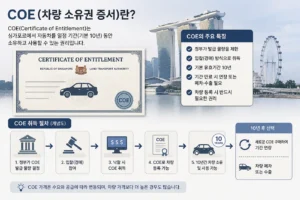 싱가포르 자동차 COE(차량 소유권 증서) 제도 인포그래픽