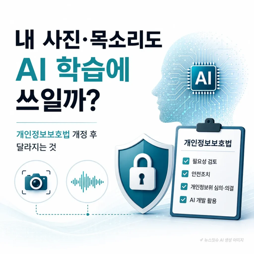 개인정보보호법 개정 내 사진과 목소리 AI 학습 활용