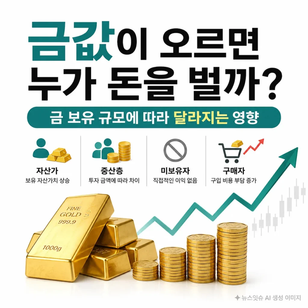 금값이 오르면 누가 돈을 벌까 금 보유 규모에 따른 영향
