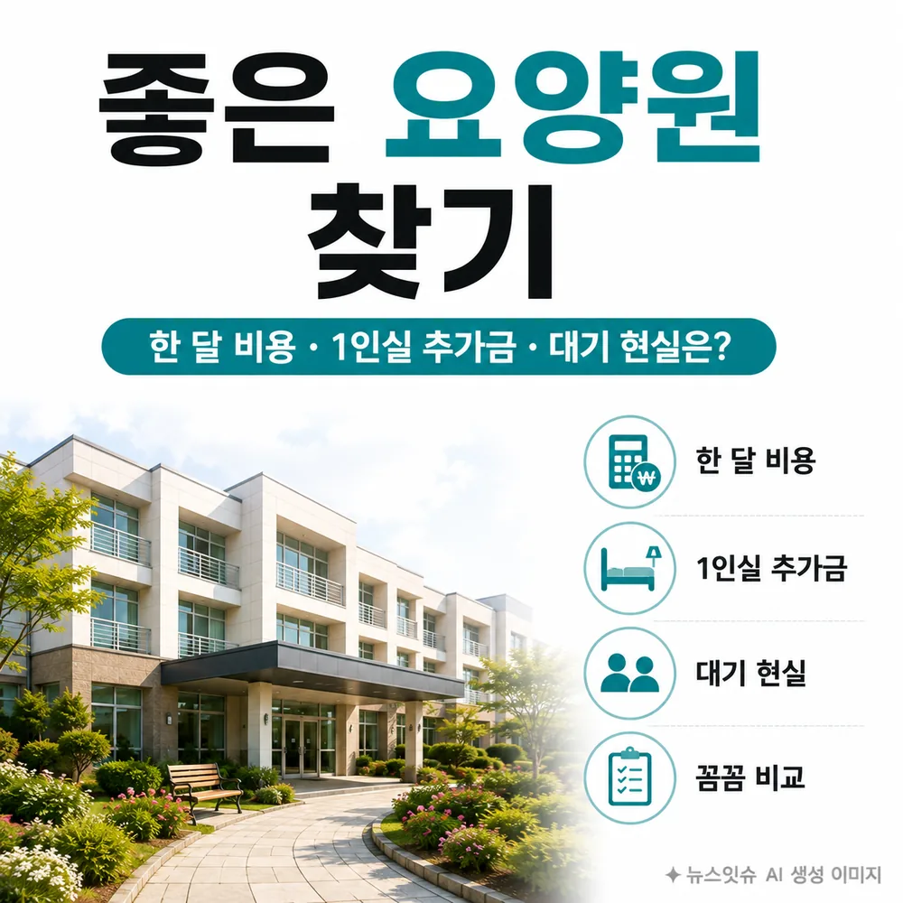 좋은 요양원 찾기 한 달 비용 1인실 추가금 입소 대기 비교