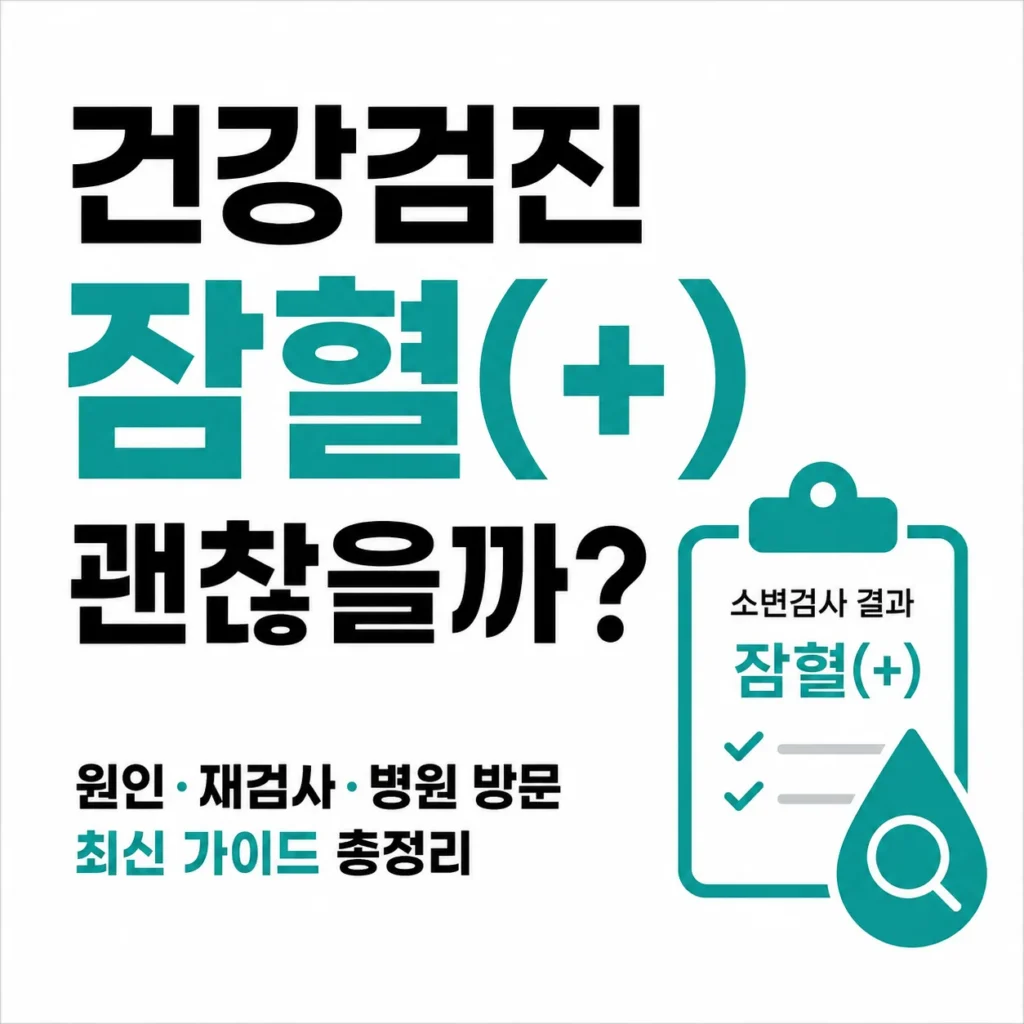 건강검진 잠혈 양성 원인과 재검사 및 병원 방문 기준