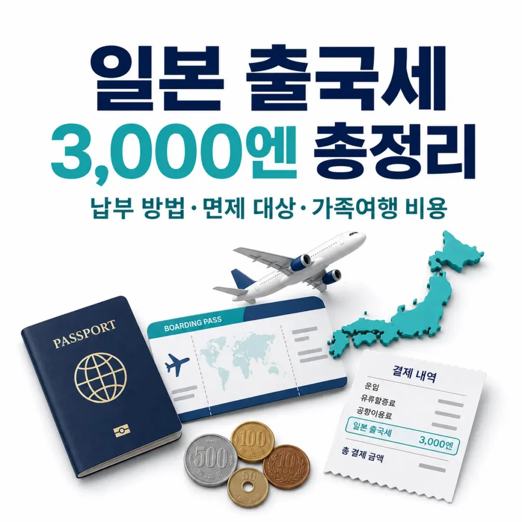 일본 출국세 3,000엔 납부 방법과 면제 대상
