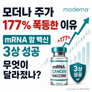 모더나 주가 177% 폭등과 mRNA 암 백신 3상 성공