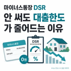 마이너스통장 DSR과 주택담보대출 한도 감소 원리