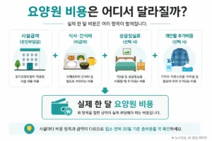요양원 한 달 비용 시설급여 식사비 상급침실료 추가비용 구성