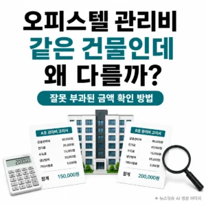 오피스텔 관리비가 호실마다 다른 이유와 잘못 부과된 금액 확인 방법