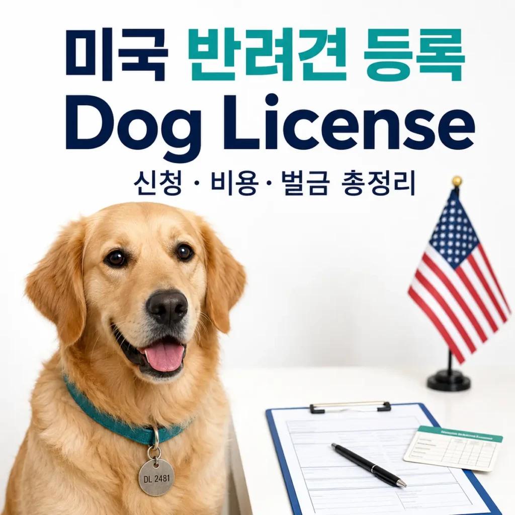 미국 반려견 등록 Dog License 신청 비용 벌금 안내