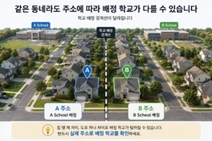 미국 공립학교 주소에 따라 달라지는 학교 배정 경계