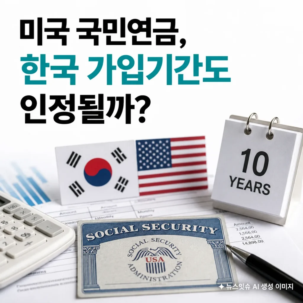 미국 국민연금 한국 가입기간 인정과 10년 가입요건