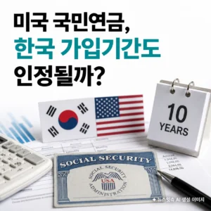 미국 국민연금 한국 가입기간 인정과 10년 가입요건