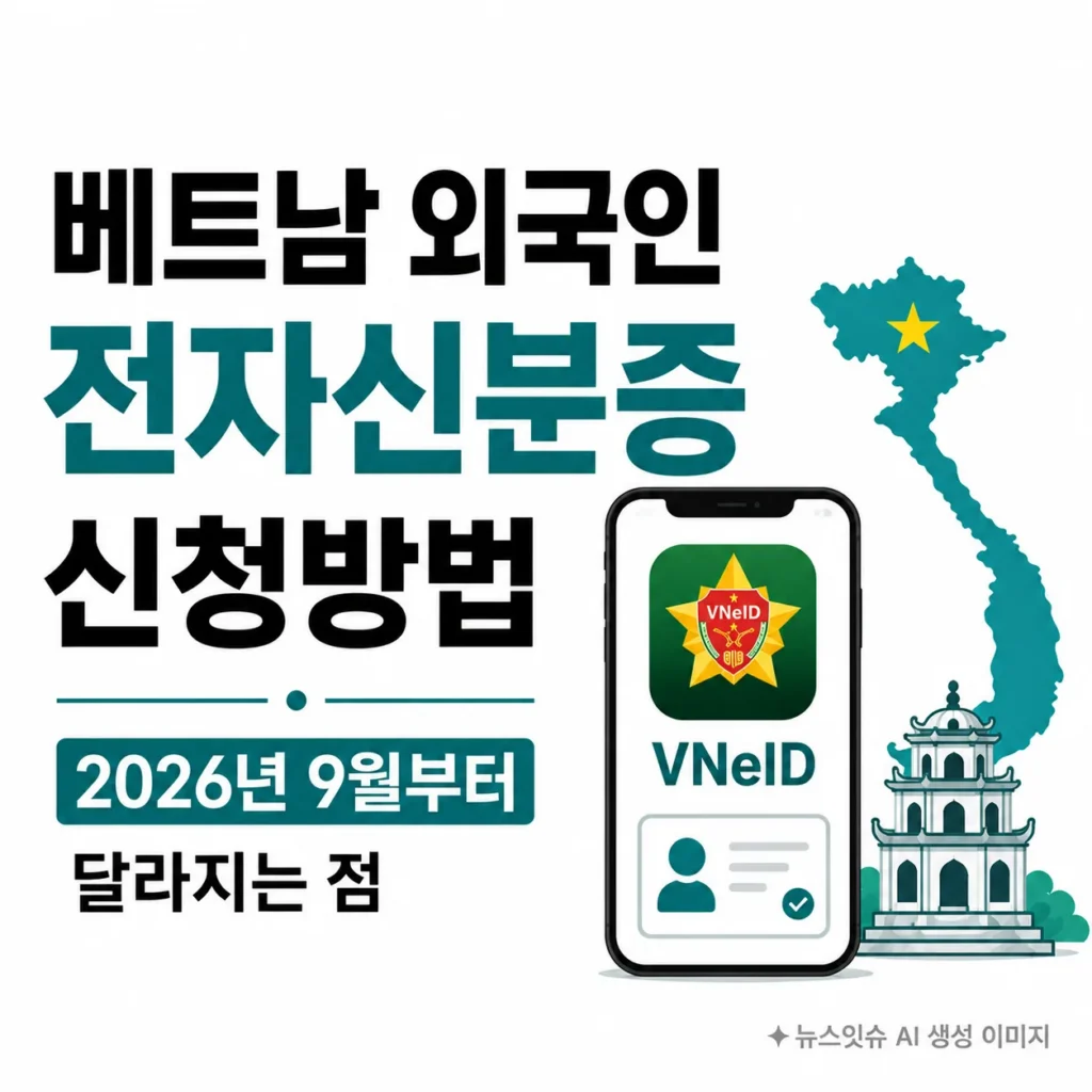 베트남 외국인 전자신분증 신청방법과 2026년 9월 변경사항