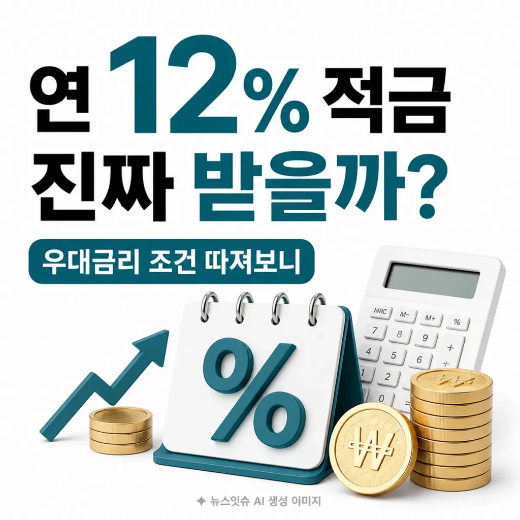 연 12% 적금 우대금리 조건과 실제 이자