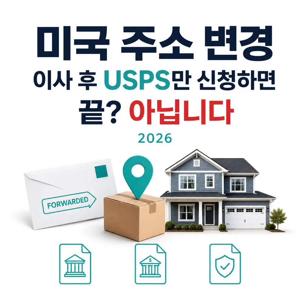 미국 주소 변경은 이사 후 USPS 신청만으로 끝나지 않는다는 안내