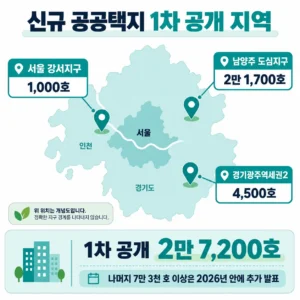 수도권 23만 호 추가 공급 신규 공공택지 1차 공개 지역