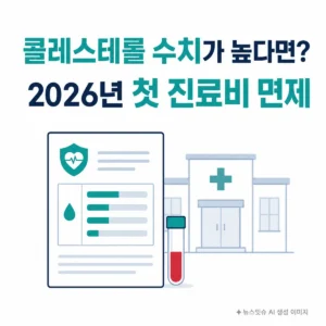 콜레스테롤 수치가 높을 때 2026년 첫 진료비 면제 안내