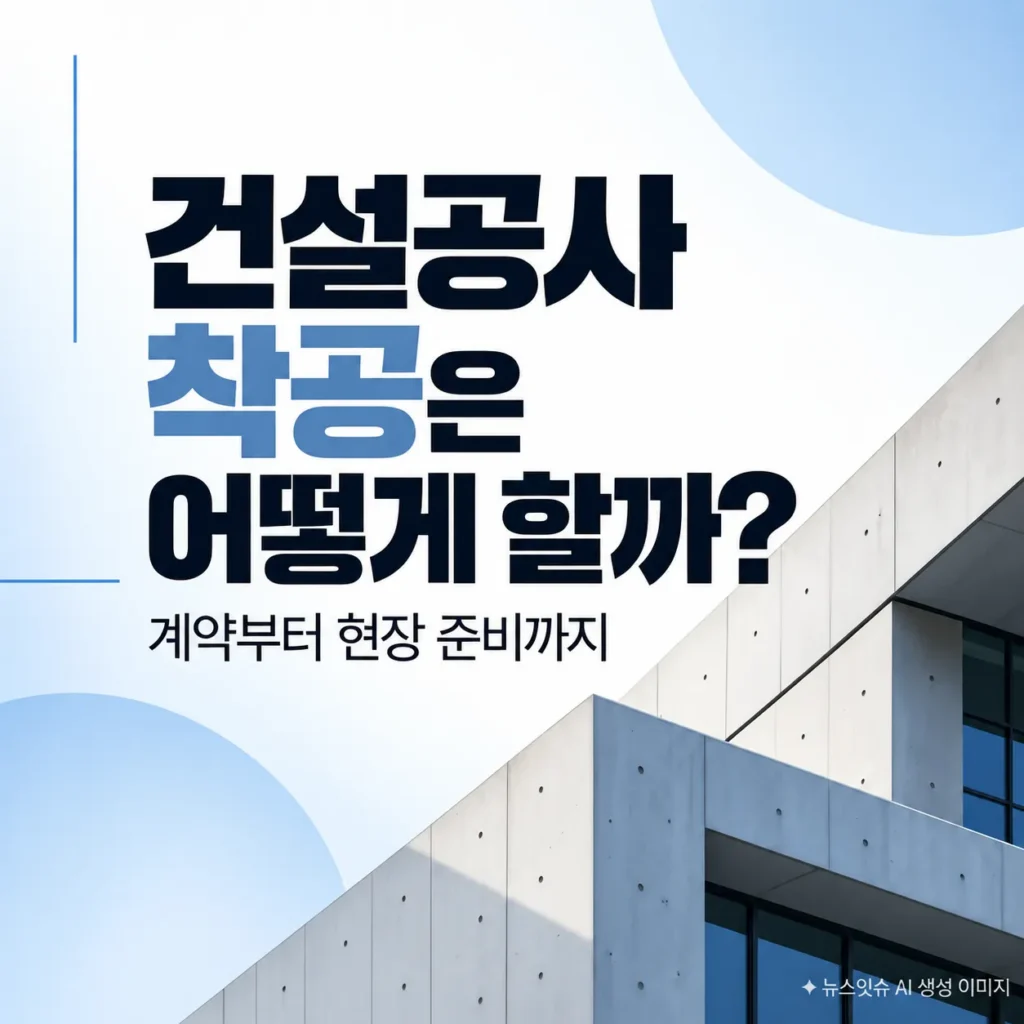 건설공사 착공은 어떻게 할까 계약부터 현장 준비까지
