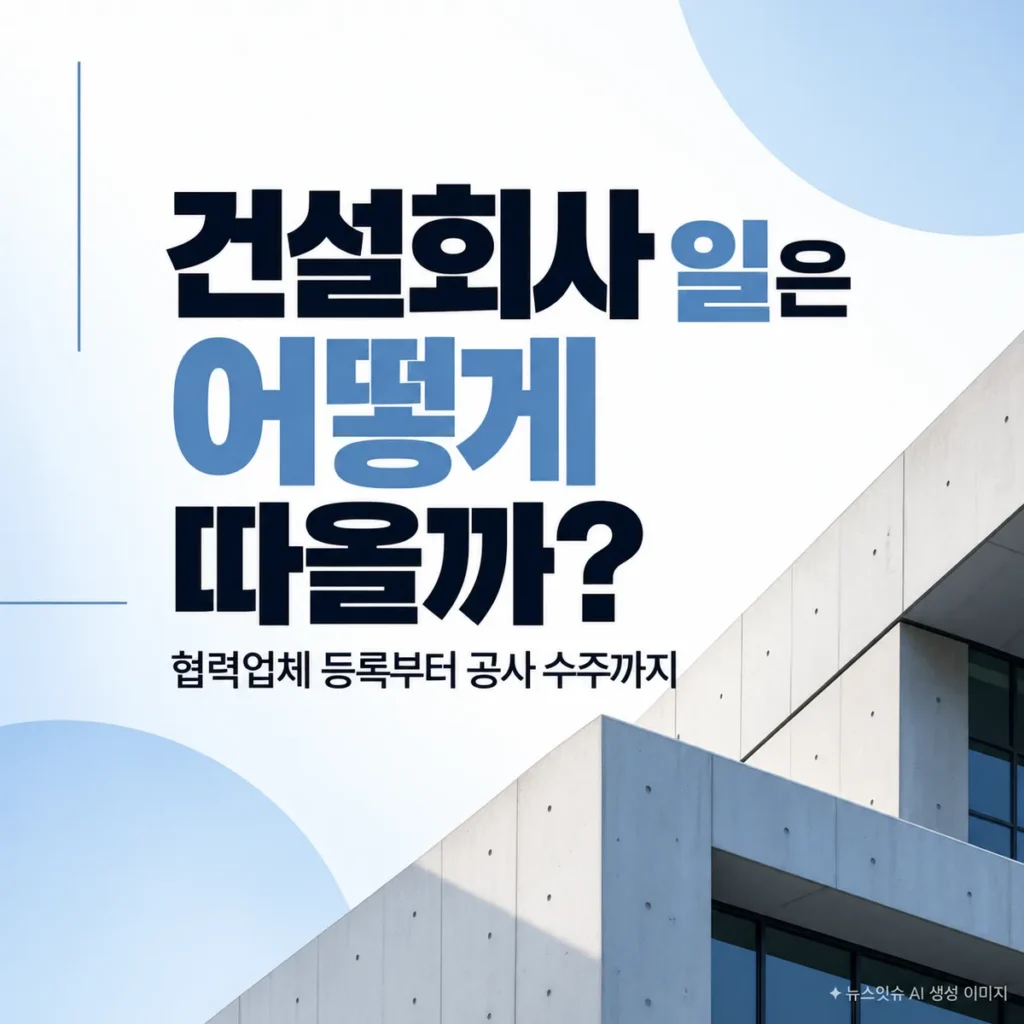 건설회사 일은 어떻게 따올까 협력업체 등록부터 공사 수주까지