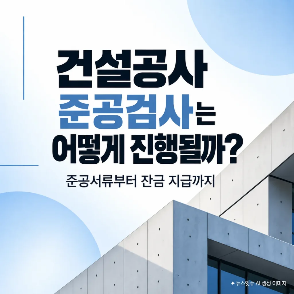 건설공사 준공검사 절차와 준공서류부터 잔금 지급까지