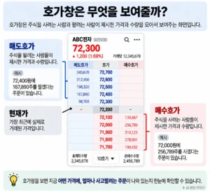 주식 호가창 매수호가 매도호가 현재가 보는 법