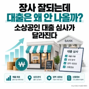 소상공인 대출 심사가 달라진다, 장사 잘되는데 대출은 왜 안 나올까?