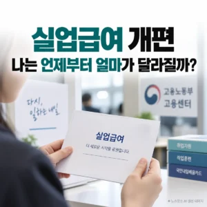 2027년 실업급여 개편, 나는 언제부터 얼마가 달라질까?