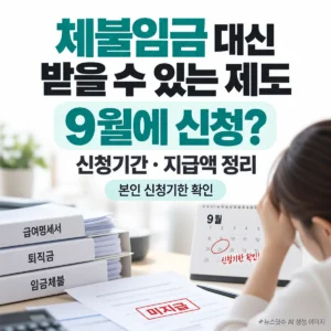 체불임금 대신 받을 수 있는 제도, 9월에 신청? 신청기간·지급액 정리