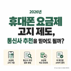 2026년 휴대폰 요금제 고지 제도 , 통신사 추천을 믿어도 될까?